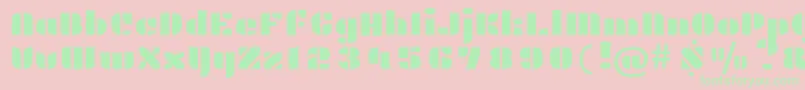 PlasterRegular Font – Green Fonts on Pink Background