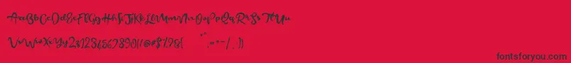 Police BeautifyScript – polices noires sur fond rouge
