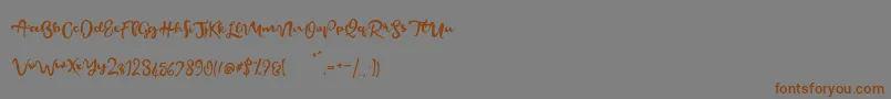 Шрифт BeautifyScript – коричневые шрифты на сером фоне