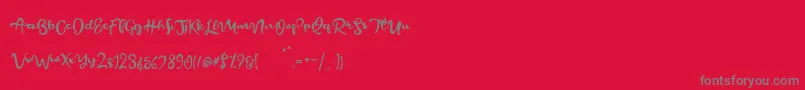 BeautifyScript Font – Gray Fonts on Red Background
