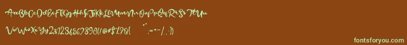En savoir plus sur la police BeautifyScript Police BeautifyScript – polices vertes sur fond brun