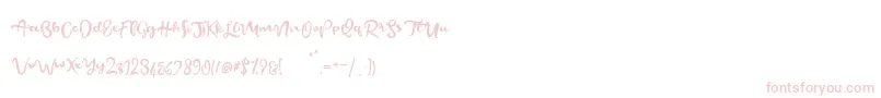 BeautifyScript-Schriftart – Rosa Schriften auf weißem Hintergrund
