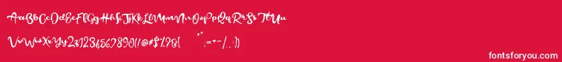 BeautifyScript Font – White Fonts on Red Background