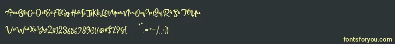 BeautifyScript-Schriftart – Gelbe Schriften auf schwarzem Hintergrund