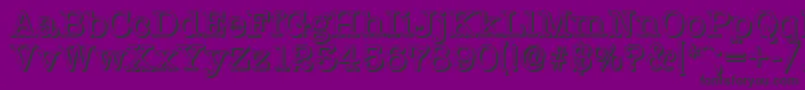 Шрифт TypewritershadowRegular – чёрные шрифты на фиолетовом фоне
