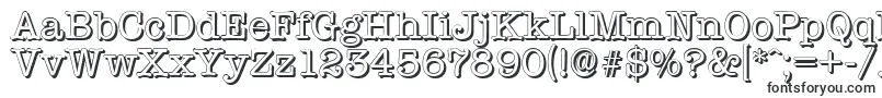 TypewritershadowRegular-Schriftart – Breite Schriften