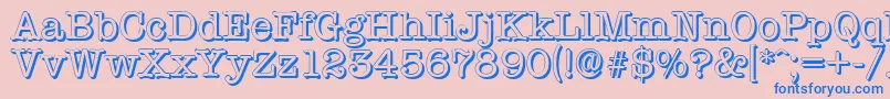 Шрифт TypewritershadowRegular – синие шрифты на розовом фоне