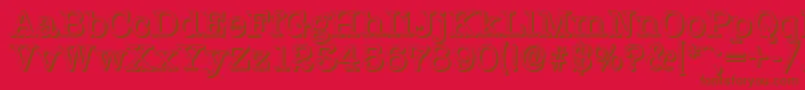 TypewritershadowRegular Font – Brown Fonts on Red Background