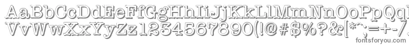 TypewritershadowRegular Font – Gray Fonts on White Background