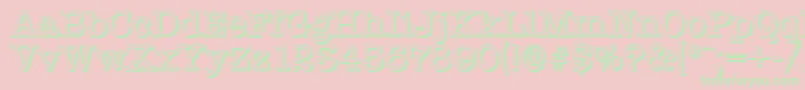 TypewritershadowRegular Font – Green Fonts on Pink Background