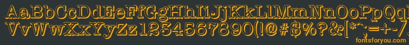 Шрифт TypewritershadowRegular – оранжевые шрифты на чёрном фоне