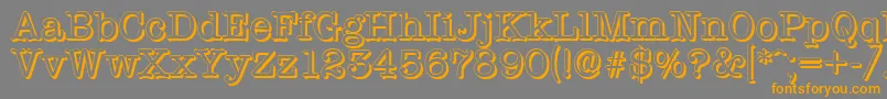 TypewritershadowRegular Font – Orange Fonts on Gray Background
