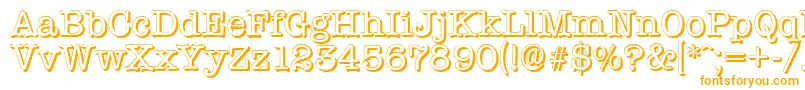 TypewritershadowRegular Font – Orange Fonts on White Background