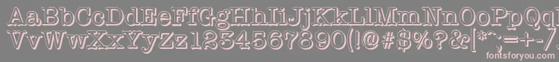 TypewritershadowRegular Font – Pink Fonts on Gray Background