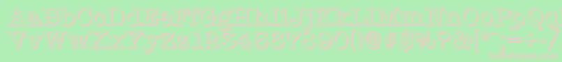 TypewritershadowRegular-Schriftart – Rosa Schriften auf grünem Hintergrund