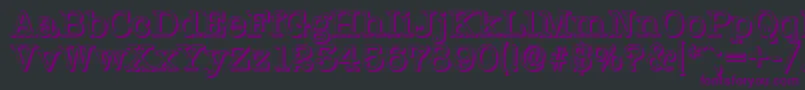 TypewritershadowRegular Font – Purple Fonts on Black Background