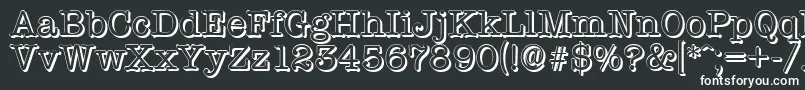 Шрифт TypewritershadowRegular – белые шрифты на чёрном фоне
