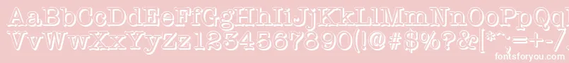 Шрифт TypewritershadowRegular – белые шрифты на розовом фоне