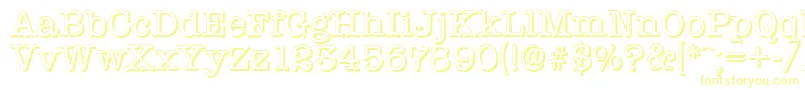 TypewritershadowRegular Font – Yellow Fonts on White Background