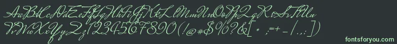 MrsSaintDelafield Font – Green Fonts on Black Background