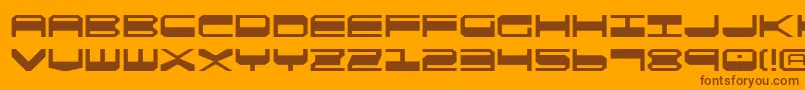 Qgear2 Font – Brown Fonts on Orange Background