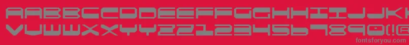 Qgear2 Font – Gray Fonts on Red Background