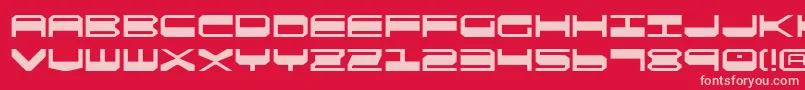 Qgear2 Font – Pink Fonts on Red Background