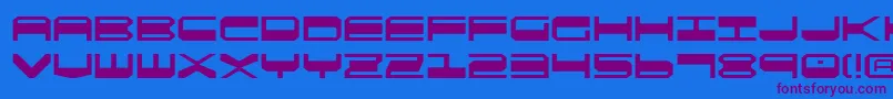 Qgear2 Font – Purple Fonts on Blue Background