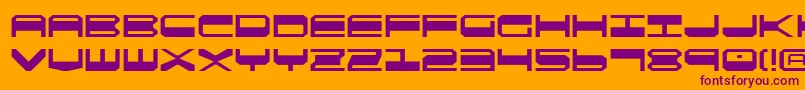 Qgear2 Font – Purple Fonts on Orange Background