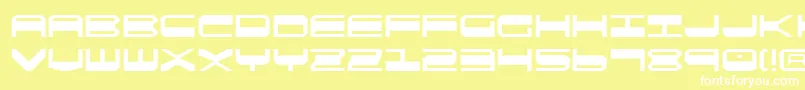 Qgear2 Font – White Fonts on Yellow Background