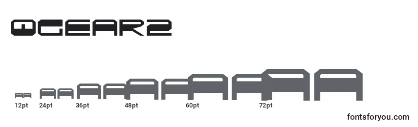 Размеры шрифта Qgear2