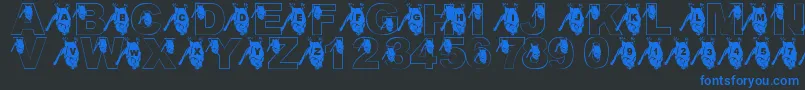 fuente LmsGoingBatty – Fuentes Azules Sobre Fondo Negro