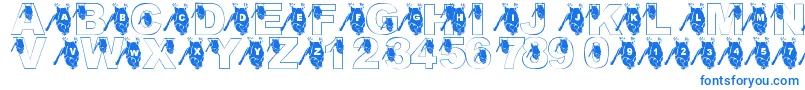 LmsGoingBatty Font – Blue Fonts on White Background