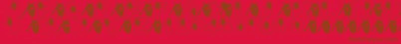 LmsGoingBatty Font – Brown Fonts on Red Background