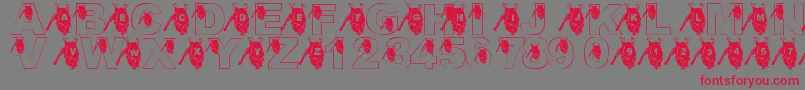LmsGoingBatty Font – Red Fonts on Gray Background