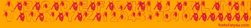 LmsGoingBatty Font – Red Fonts on Orange Background