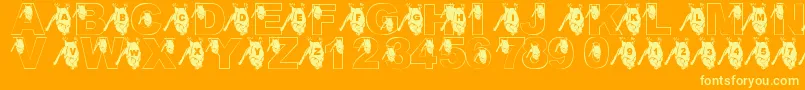 LmsGoingBatty Font – Yellow Fonts on Orange Background
