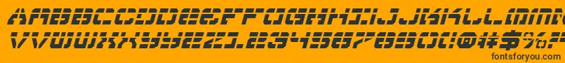 フォントVyperLaserItalic – 黒い文字のオレンジの背景