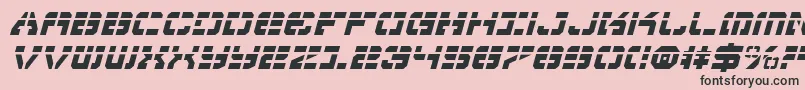 VyperLaserItalic-fontti – mustat fontit vaaleanpunaisella taustalla