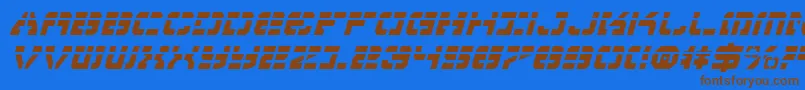 VyperLaserItalic Font – Brown Fonts on Blue Background