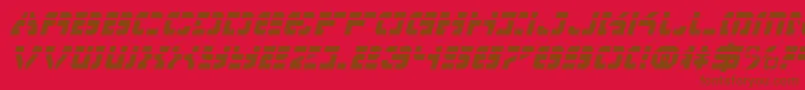 Czcionka VyperLaserItalic – brązowe czcionki na czerwonym tle