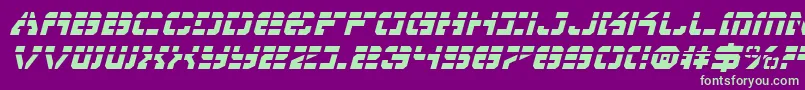 フォントVyperLaserItalic – 紫の背景に緑のフォント