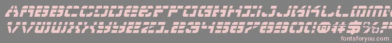 フォントVyperLaserItalic – 灰色の背景にピンクのフォント