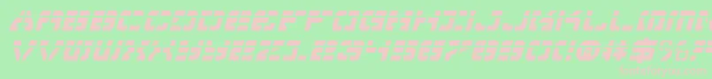VyperLaserItalic-fontti – vaaleanpunaiset fontit vihreällä taustalla
