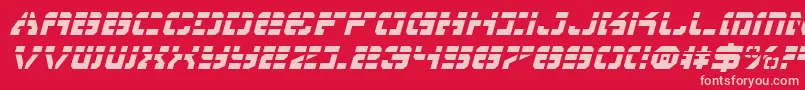 VyperLaserItalic-fontti – vaaleanpunaiset fontit punaisella taustalla