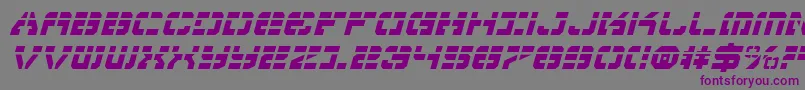 Czcionka VyperLaserItalic – fioletowe czcionki na szarym tle