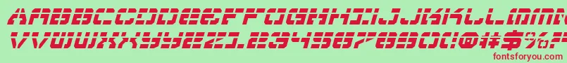 フォントVyperLaserItalic – 赤い文字の緑の背景