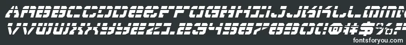 Шрифт VyperLaserItalic – белые шрифты на чёрном фоне