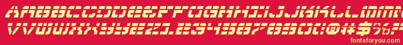 VyperLaserItalic Font – Yellow Fonts on Red Background