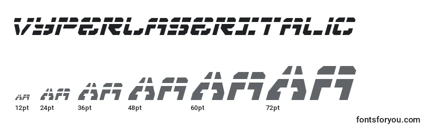 VyperLaserItalic Font Sizes